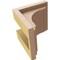 Ekena Millwork 5"W x 5"D x 5"H Wide Warren Rough Cedar Woodgrain TimberThane Corbel, Primed Tan CORUR05X05X05WARRCPR - alternate 4